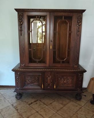 Credenza vetrina legno massello 