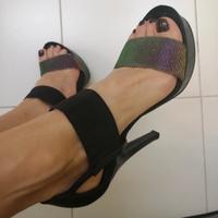 Sandali con plateau neri