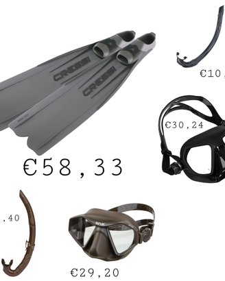 Attrezzatura pesca sub in apnea pescasub
