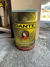 Bidone Latta Olio Dante 25L Contenitore Vintage