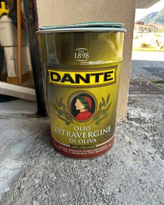 Bidone Latta Olio Dante 25L Contenitore Vintage