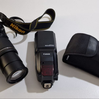 Nikon d3100, flash Canon, Tamroon