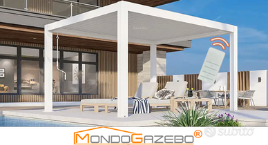 pergola bioclimatica 4x4 pensilina gazebo led