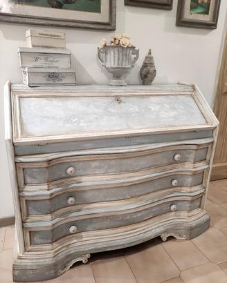 cassettiera/comò con ribaltina shabby