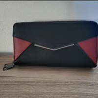 Portafoglio in cuoio nero