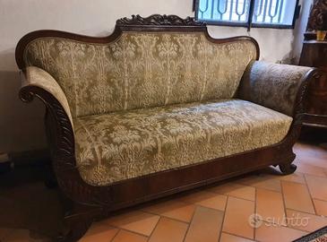 Antico divano ligure a barca - Epoca Carlo X