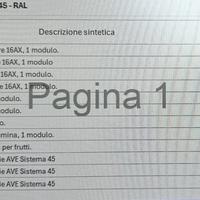 Frutti elettrci AVE Sistema 45