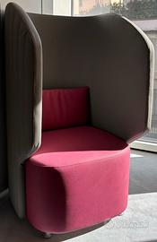 Poltrona Adrenalina Grigia e Rosa