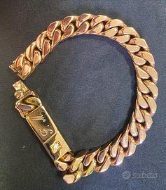 Splendido bracciale in oro 18kt maglia groumette