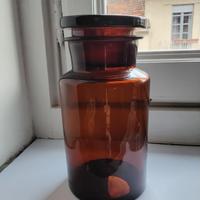 barattolo da farmacia in vetro color ambra