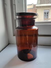 barattolo da farmacia in vetro color ambra