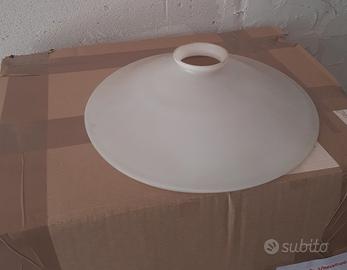 Paralume vintage in vetro bianco