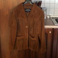 Giacca in vera pelle con frange