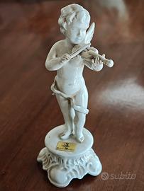 Statua Capodimonte angelo con violino