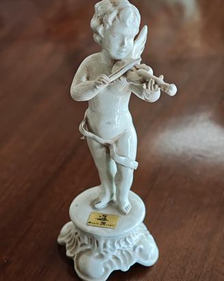 Statua Capodimonte angelo con violino