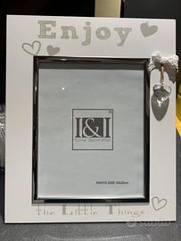 Porta foto legno bianco