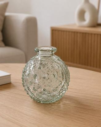 Vasetto decorativo in vetro effetto bolle