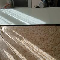 Tavolo torsby Ikea in vetro bianco 180×85