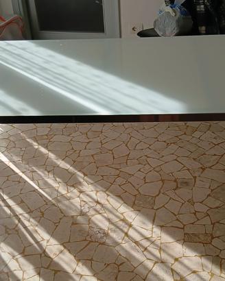 Tavolo torsby Ikea in vetro bianco 180×85