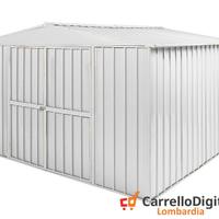 Box in Acciaio casetta giardino 360x345cm bianco