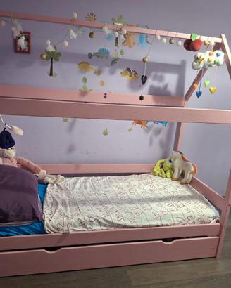 Letto a capanna con cassettone-2°letto