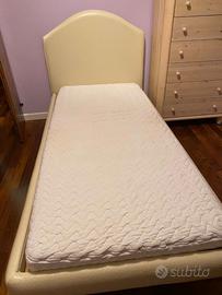 Letto singolo ad una piazza, materasso e rete