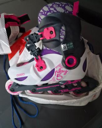 Pattini rollerblade bambina + protezioni