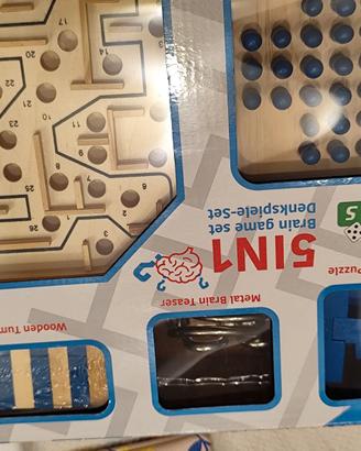 gioco 5 in 1 wooden mind puzzle