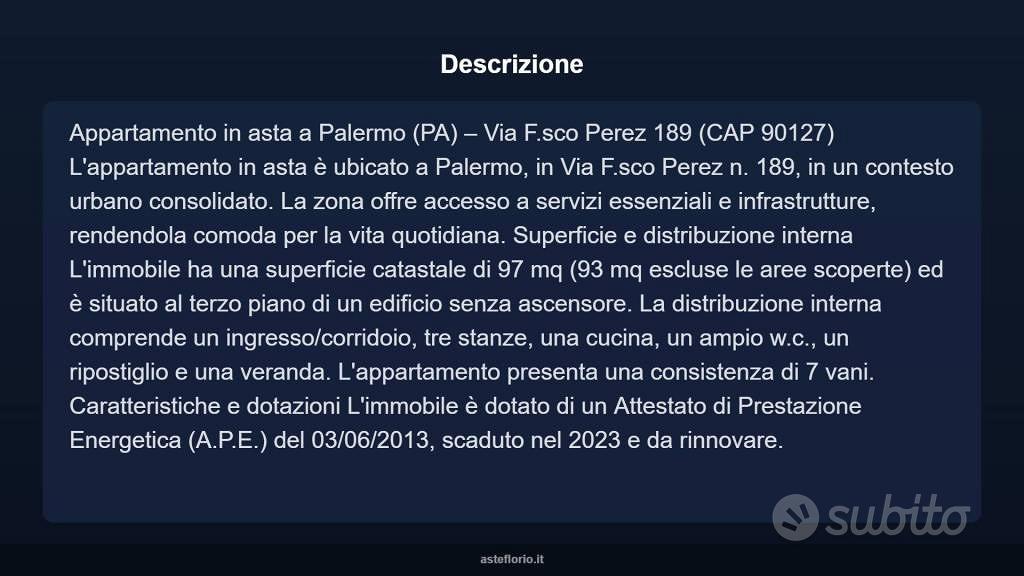 Appartamento – Palermo, Falsomiele, III Circoscrizione - Vista 3