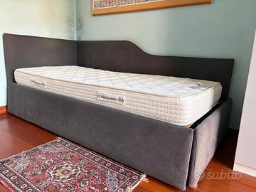 Letto Singolo con sponda e letto estraibile