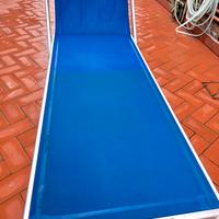 Lettino alluminio spiaggia con tettino parasole