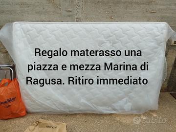 Materasso una piazza e mezza ritiro immediato
