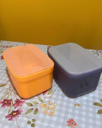 Set n. 2 contenitori Tupperware giallo/viola