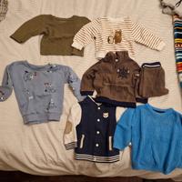 7 felpe tute maglioni neonato 12 mesi 1 anno 