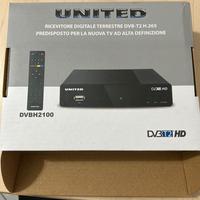 Ricevitore digitale terrestre DVB-T2 H.265 UNITED
