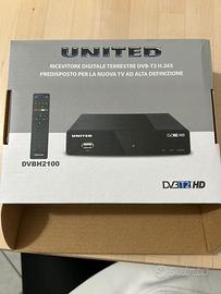 Ricevitore digitale terrestre DVB-T2 H.265 UNITED