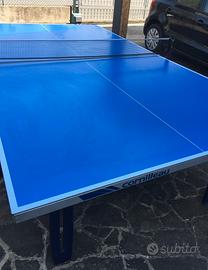 Tavolo ping pong con telo copertura