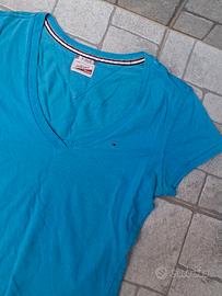 tshirt azzurra S tommy hilfiger