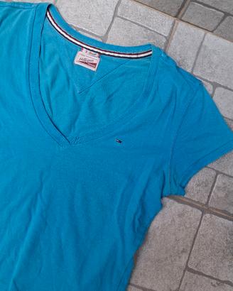 tshirt azzurra S tommy hilfiger