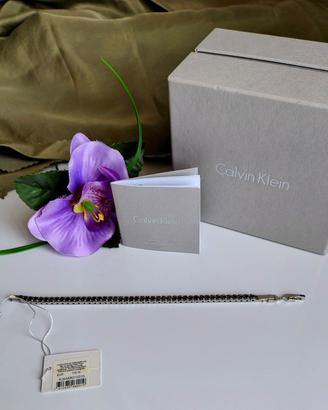 Bracciale tennis zirconi neri Calvin Klein 