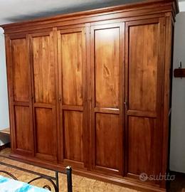 armadio legno massiccio 5 ante