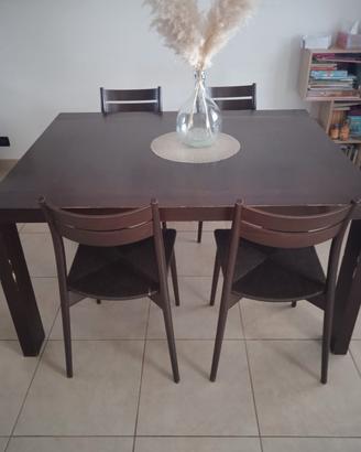 Tavolo in wenge  più sedie 