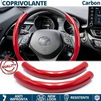 COPRIVOLANTE per TOYOTA in FIBRA CARBONIO Rosso