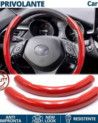 COPRIVOLANTE per TOYOTA in FIBRA CARBONIO Rosso