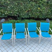 Poltrona sedia da esterno con braccioli