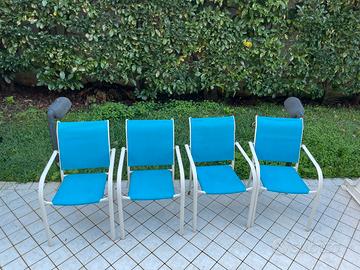 Poltrona sedia da esterno con braccioli