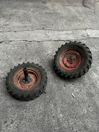 Coppia ruote gommate per motozappa / motocultore