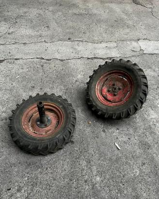 Coppia ruote gommate per motozappa / motocultore