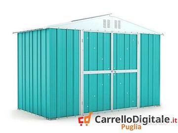 Box giardino lamiera zincata 327x155 azzurro