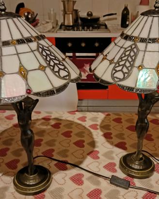 Coppia di lampade in stile Tiffany
